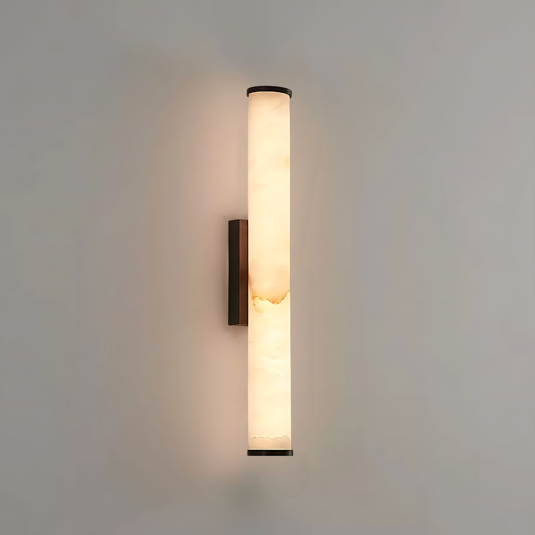 Lagoz Cylinder LED Wall Lamp - Marble Natural Stone