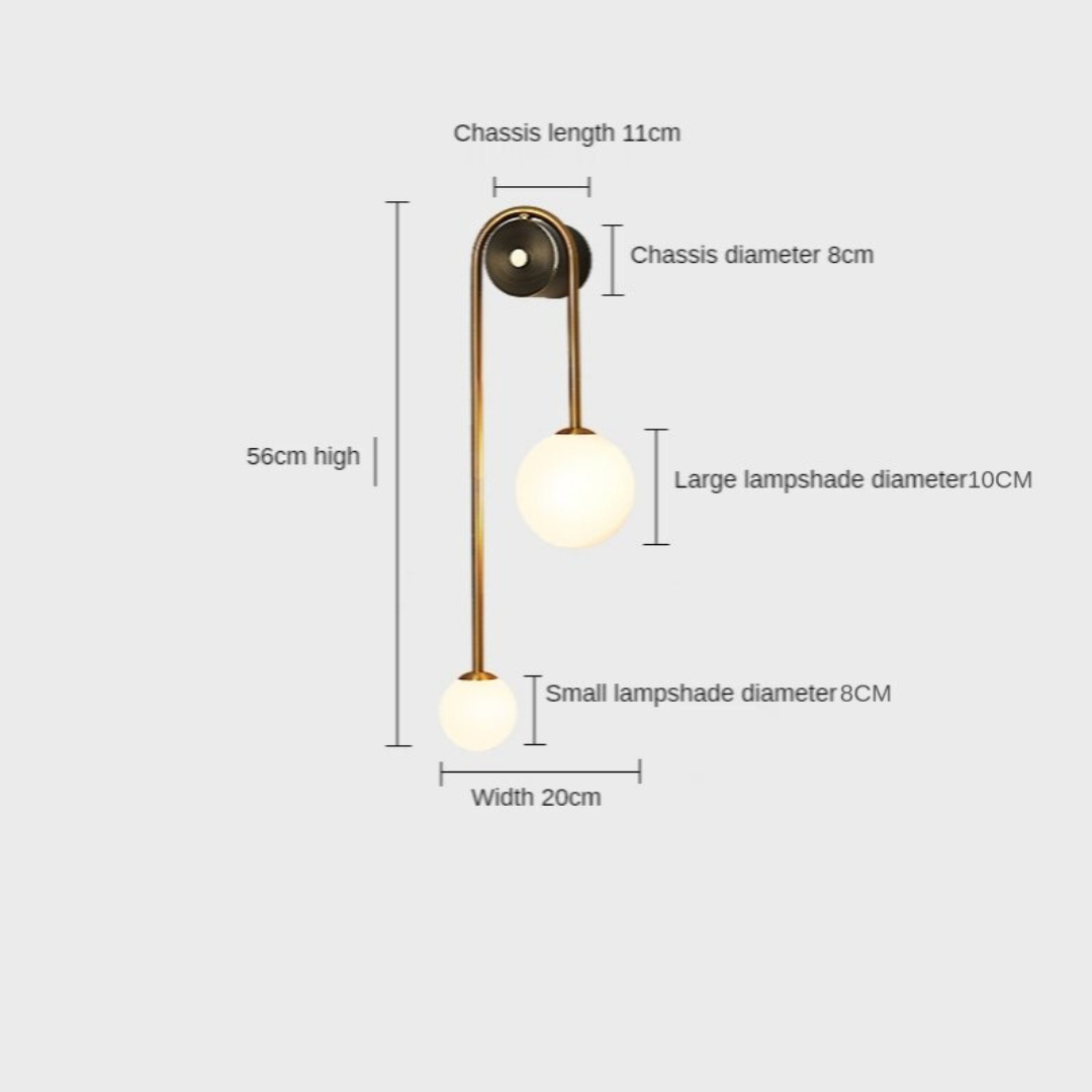 Lagoz Bomi | Modern Nordic Gold Wall Sconces