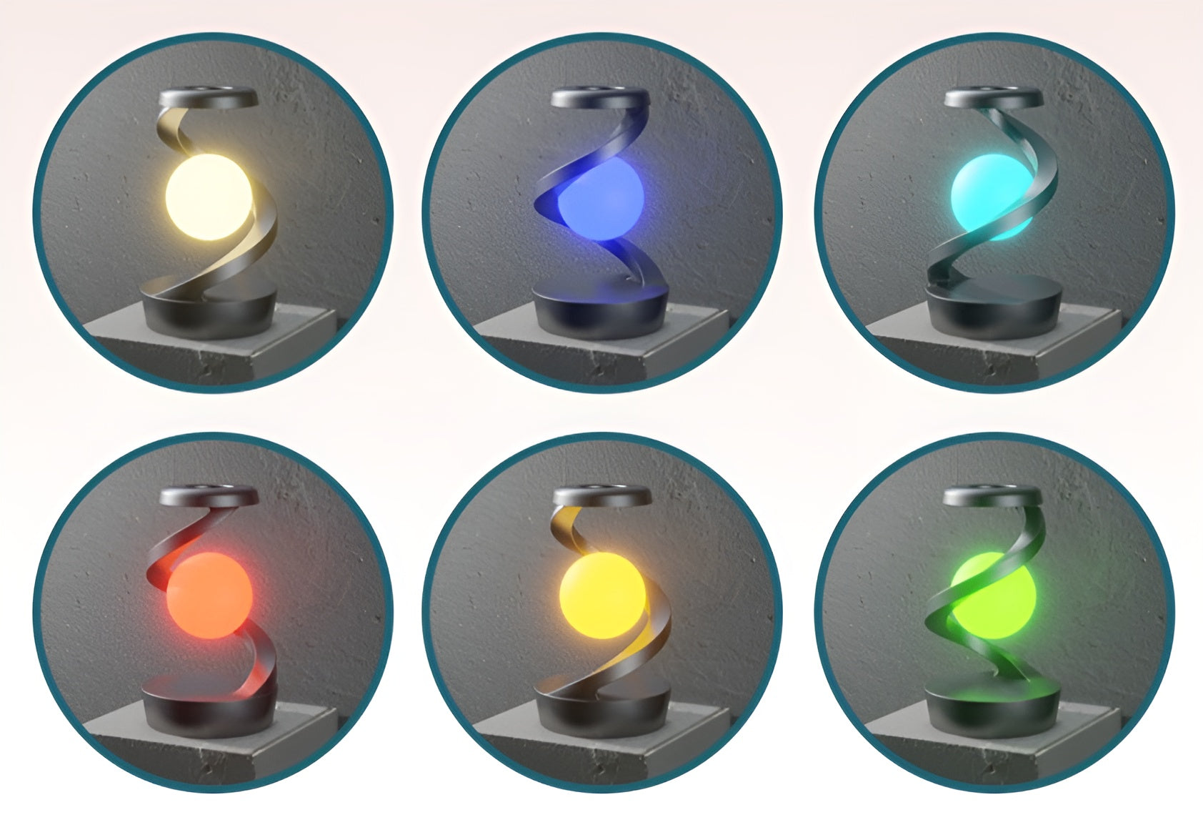 Lagoz | Luxury Levitating Spiral Lamp with Wireless Charging