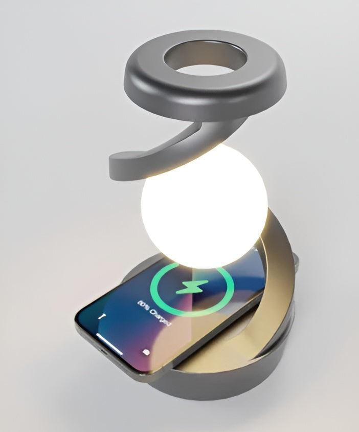 Lagoz | Luxury Levitating Spiral Lamp with Wireless Charging