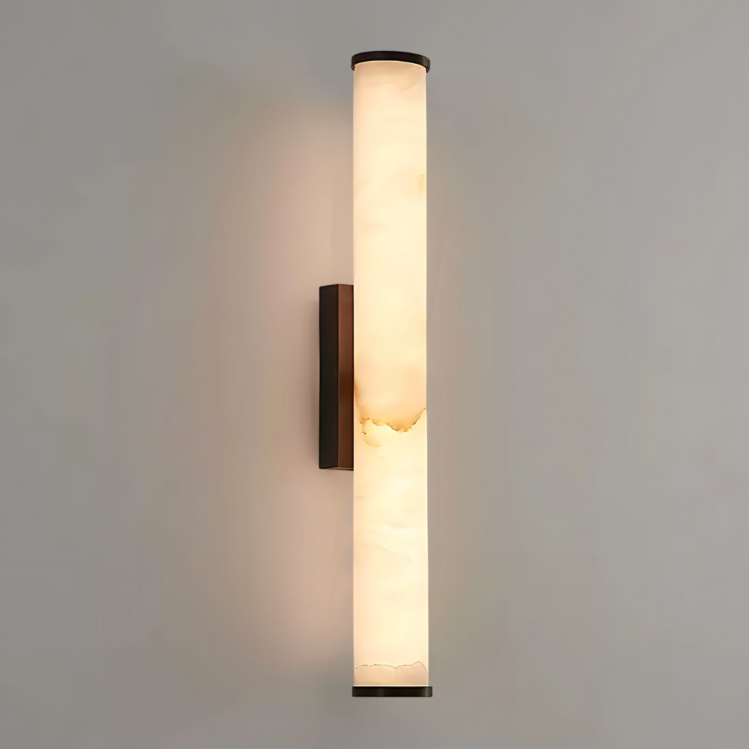 Lagoz Cylinder LED Wall Lamp - Marble Natural Stone