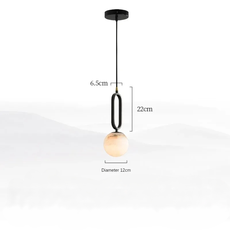 Lagoz Focus Pendant Light | Marble Natural Stone
