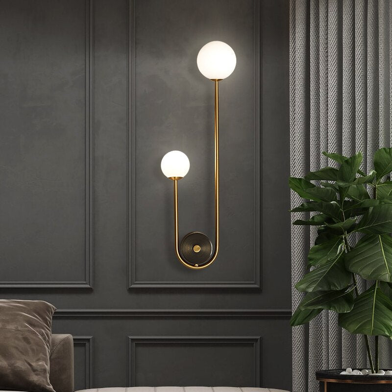 Lagoz Bomi | Modern Nordic Gold Wall Sconces